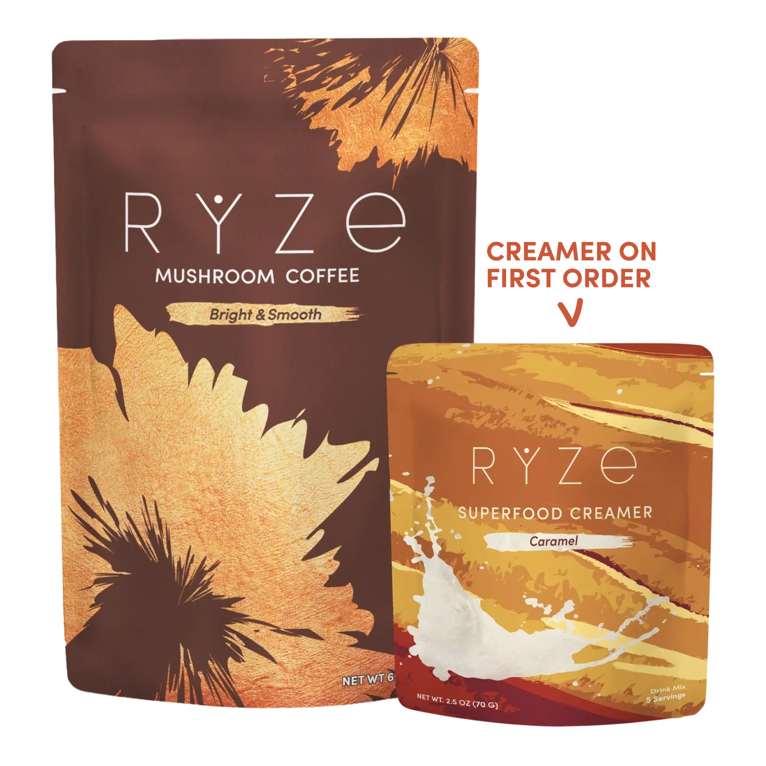 Mushroom Coffee + Caramel Creamer Set H7