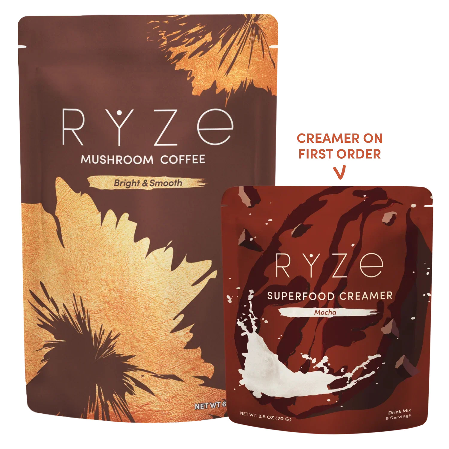 Mushroom Coffee + Mocha Creamer Set M5