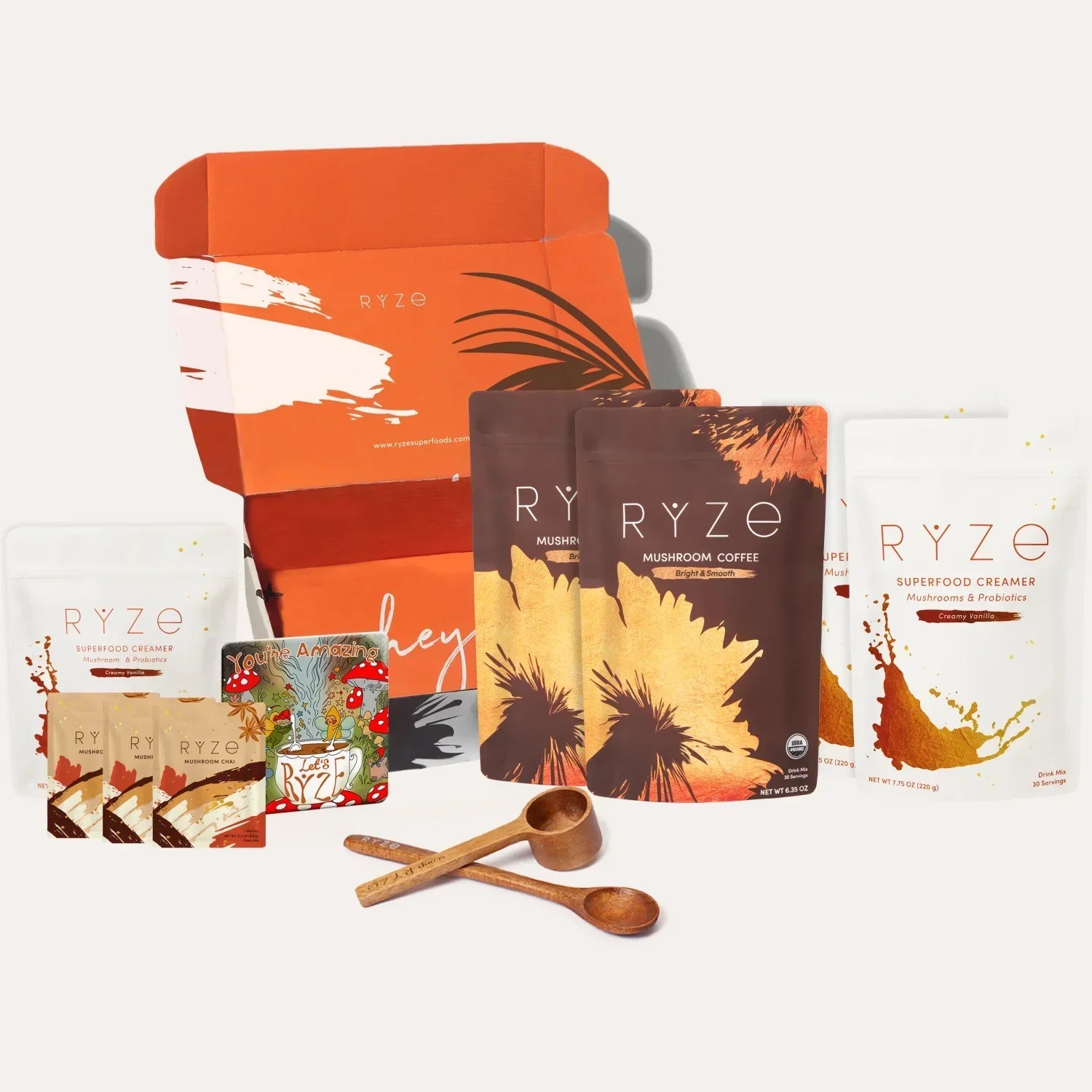 RYZE Lovers Gift Set: 2 Coffees + 2 Creamers A3