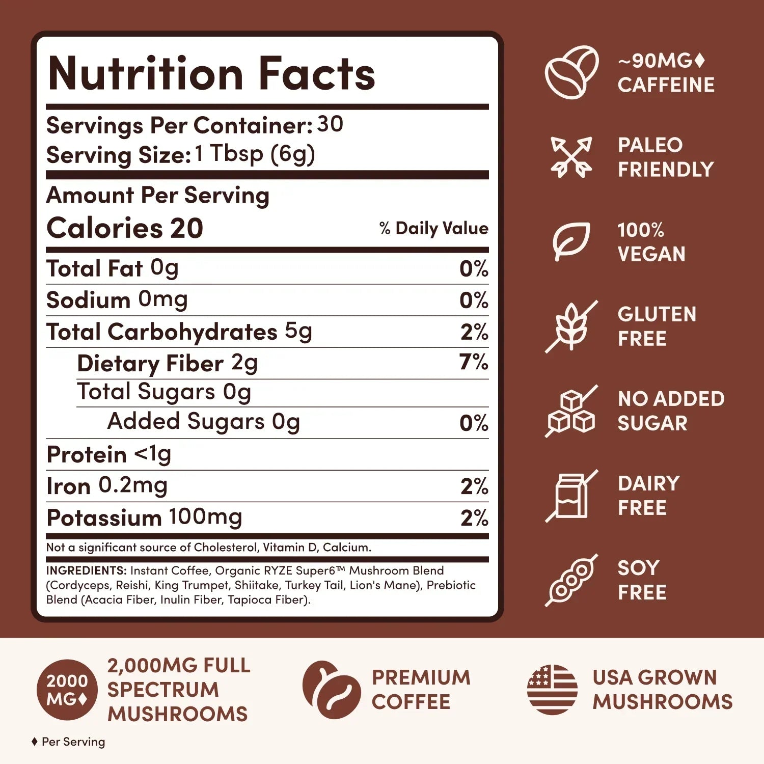 Mushroom Coffee Dark Roast Starter Kit 60 Serving O7