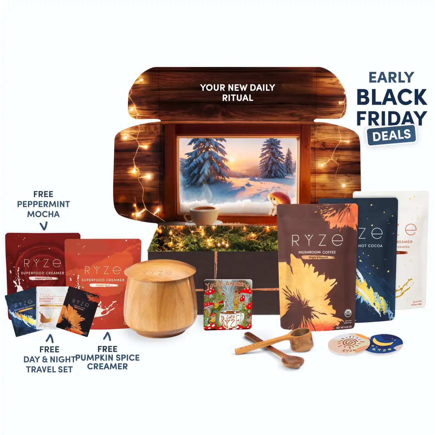 RYZE Ritual Set: Cocoa + Coffee T6