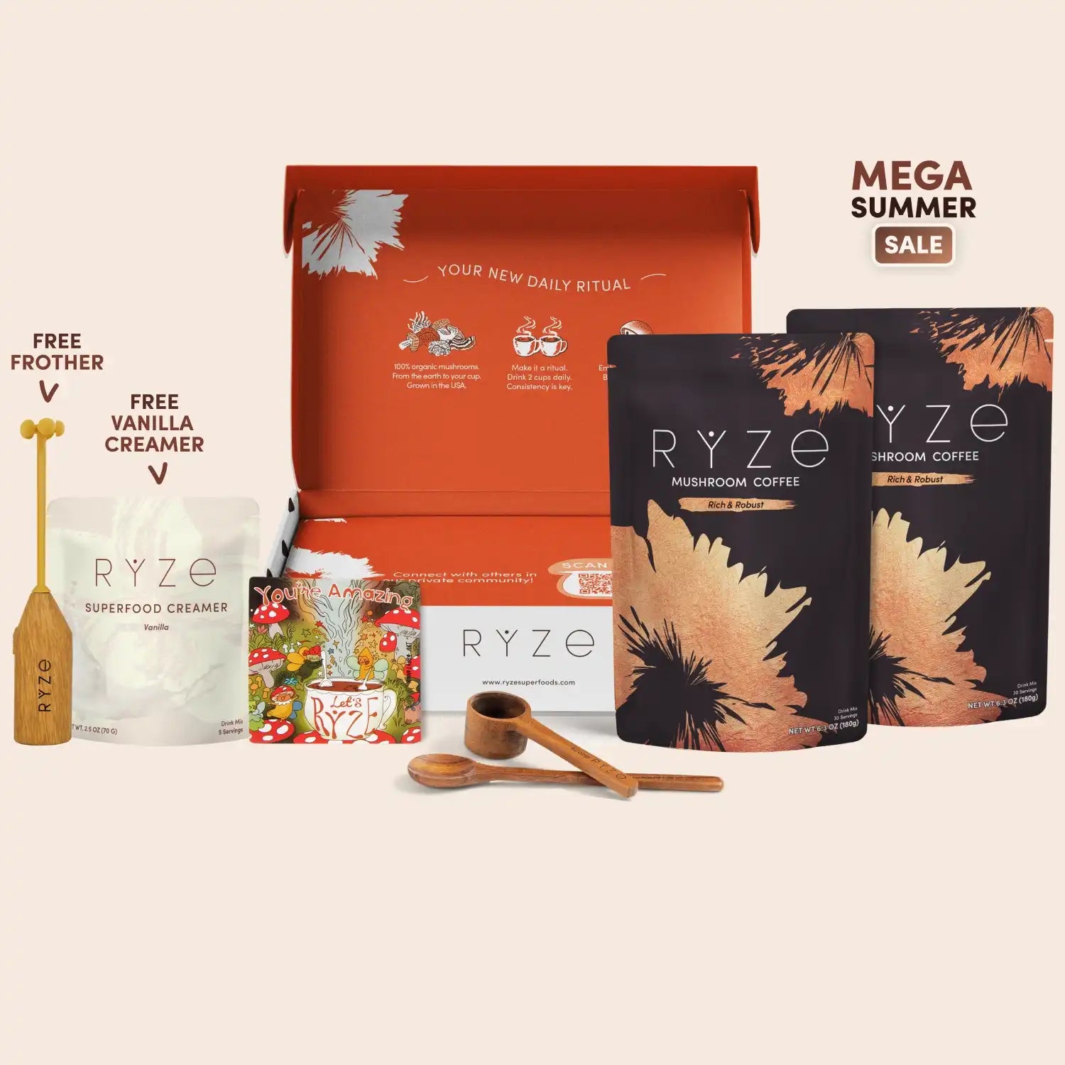 Mushroom Coffee Dark Roast Starter Kit (Upgrade) X4