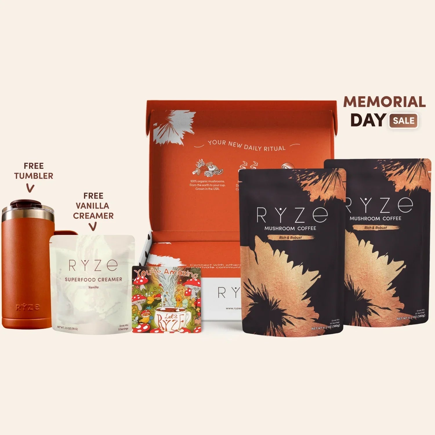 Mushroom Coffee Dark Roast Starter Kit 60 Serving O7