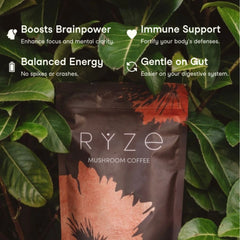 RYZE Mushroom Coffee — Organic Instant Coffee with Cordyceps & Reishi, 30 Servings Q2