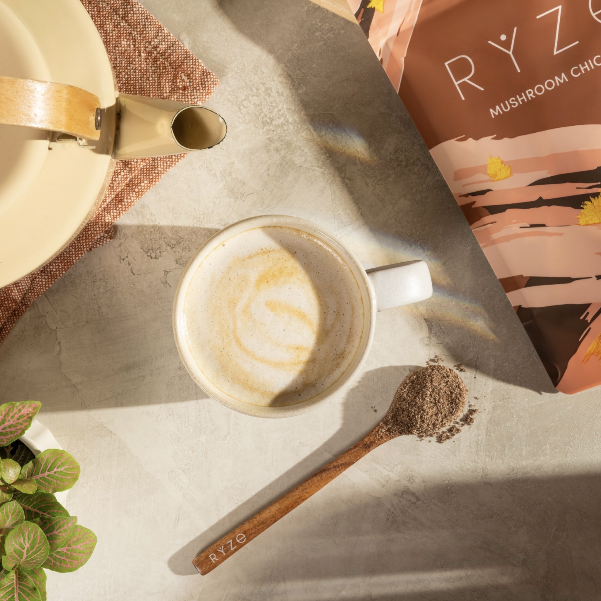 RYZE Mushroom Chicory — Organic Instant Chicory with Shitake & Lions mane, 30 Servings A1