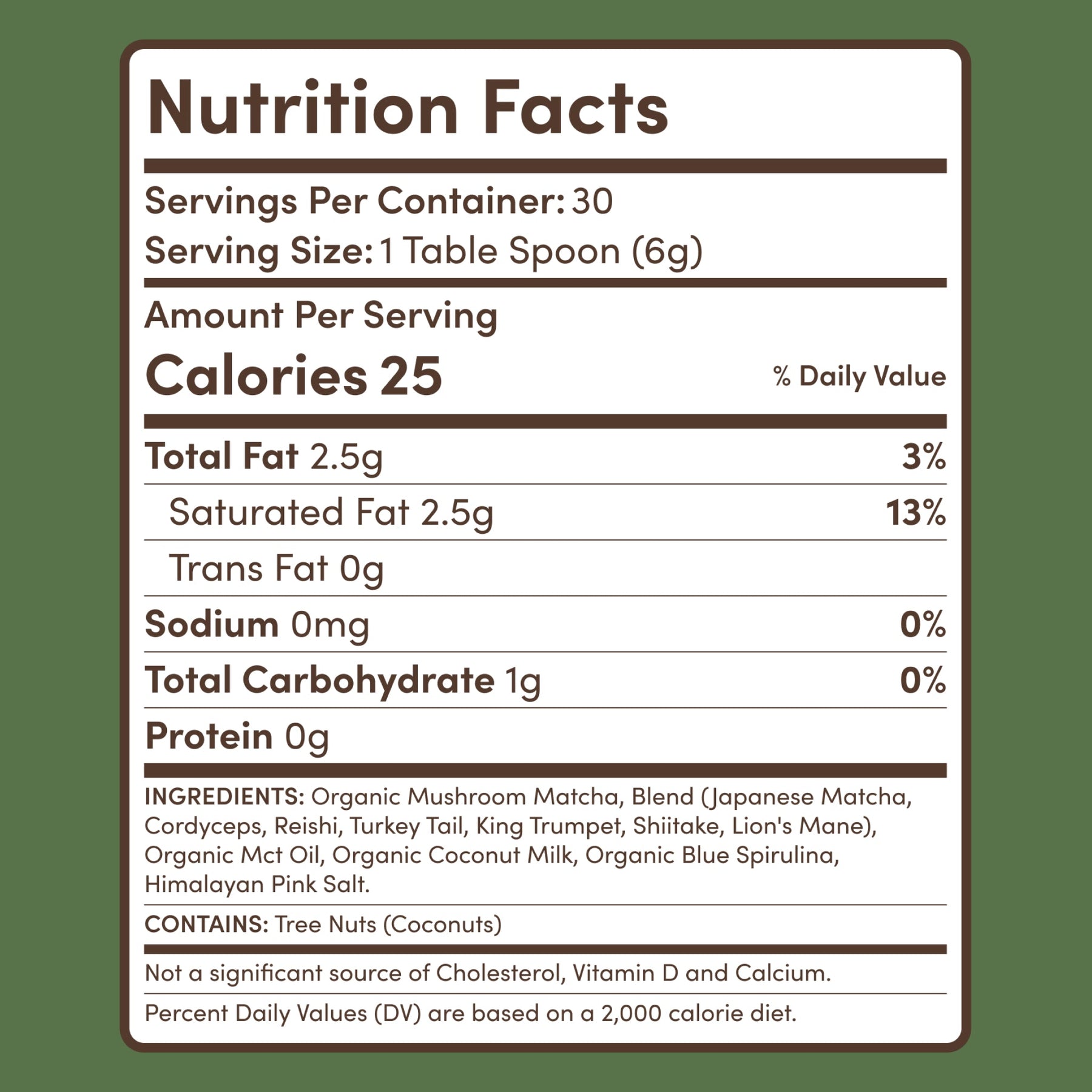 RYZE Mushroom Matcha — Organic Instant Matcha Latte with Lion's Mane & King Trumpet, 30 Servings L5