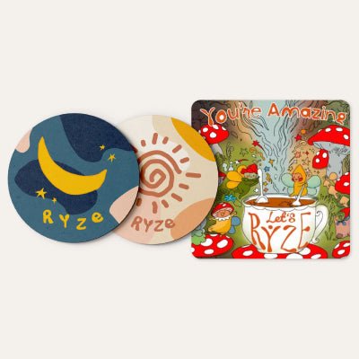 Coasters + Mushroom Magnet L3