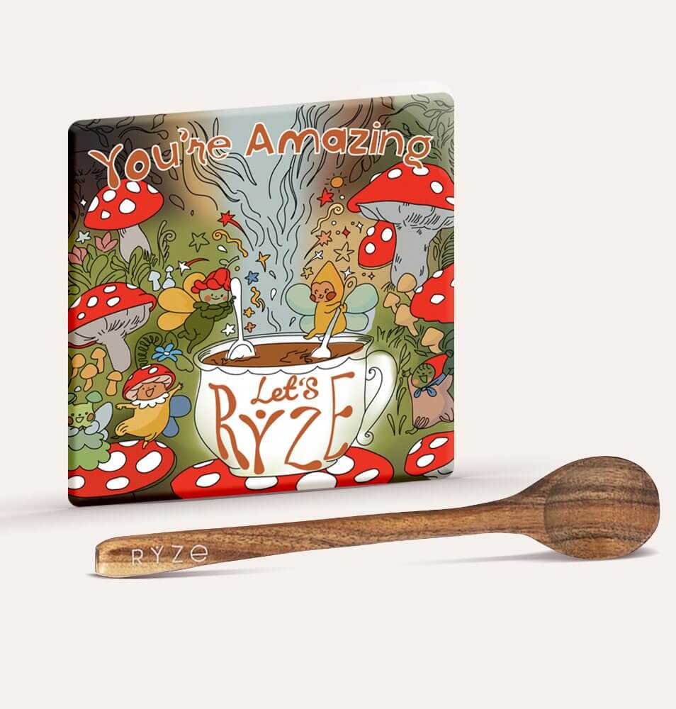 Mushroom Magnet + Acacia Spoon F9