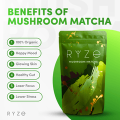 RYZE Mushroom Matcha - with 6 Organic Adaptogenic Mushrooms Grown In USA and Ceremonial-Grade Japanese Matcha P7